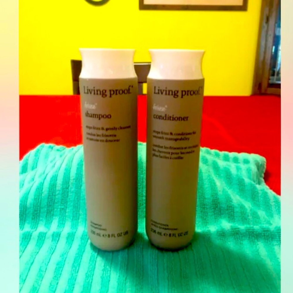 Living Proof No Frizz Shampoo and Conditioner 8 oz bottles